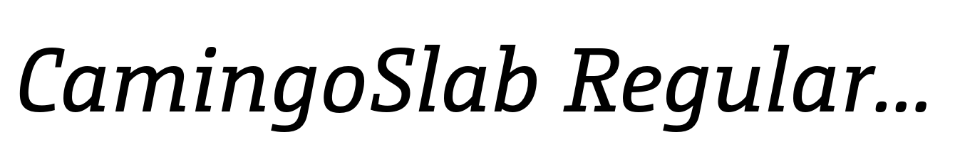 CamingoSlab Regular Italic